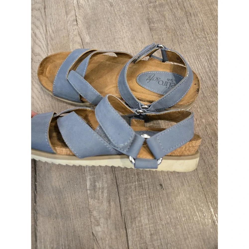 eurosoft sandals size 6m Blue Strappy‎